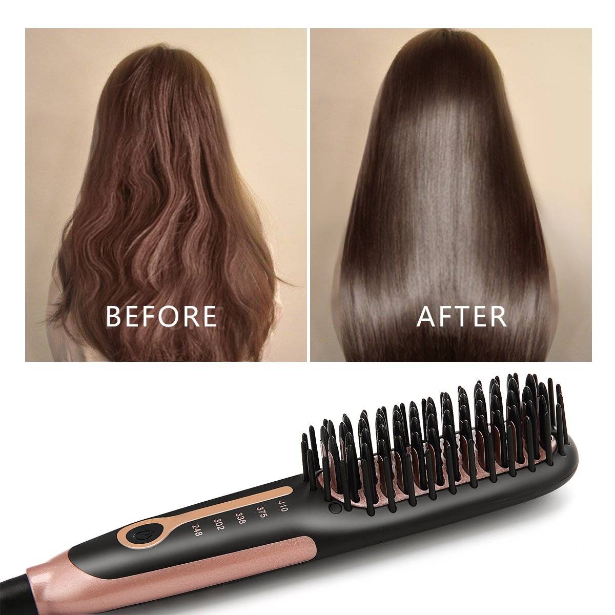 Hair-Straightener-Brush-Enhanced Faster-Heating-Ceramic-Hair Straight