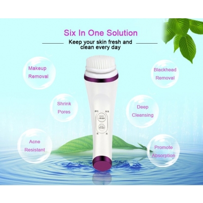 IP66 Waterproof Facial Cleansing Brush Set with 3 Heads