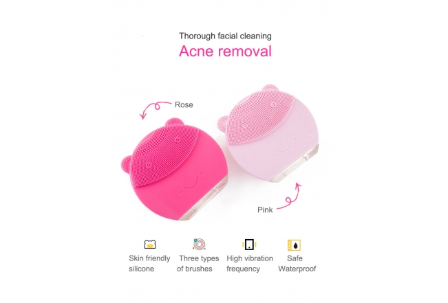 Waterproof Electric Silicone Facial Cleansing Brush