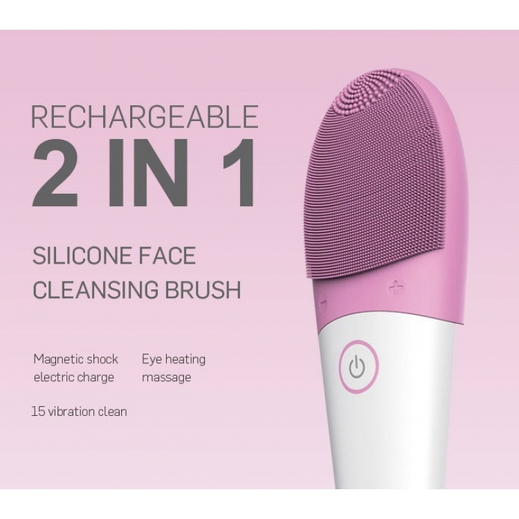 2 in 1 Silicone Facial Brush and Massager
